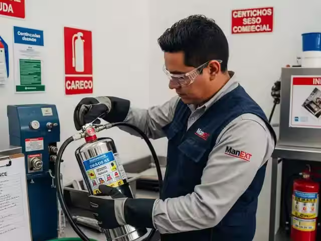 Recarga de Extintores Tipo K para Cocinas Comerciales